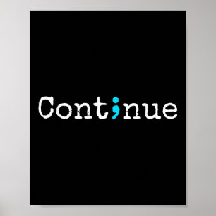 Poster Semicolon Mental Health &amp; Prevenção ao suicídi