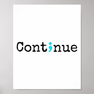 Poster Semicolon Mental Health & Prevenção ao suicídi