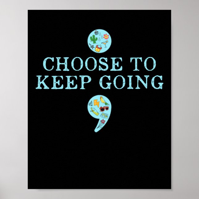 Poster Semicolon Suicide Prevention Awareness (Frente)