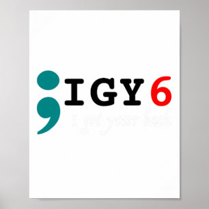 Poster Semicolon, Tenho Sua Consciência Do Suicídio Ck.