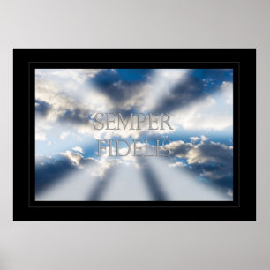 Poster Semper Fidelis e nuvens