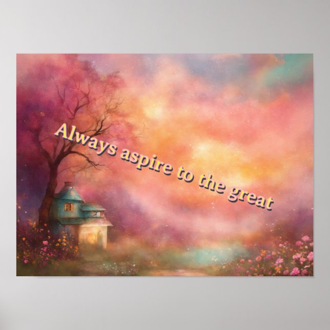 Poster Sempre aspire ao grande pôster (Semi-Brilho) (Frente)