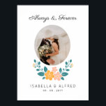 Poster Sempre e Para Sempre Foto & Texto Personalizados<br><div class="desc">Celebre a sua história de amor com este pôster personalizado com foto e texto Always and Forever,  um lembrete atemporal para casamentos,  aniversários ou decoração romântica. Personalize-o com sua foto favorita e mensagem sincera para criar uma obra de arte verdadeiramente significativa.</div>