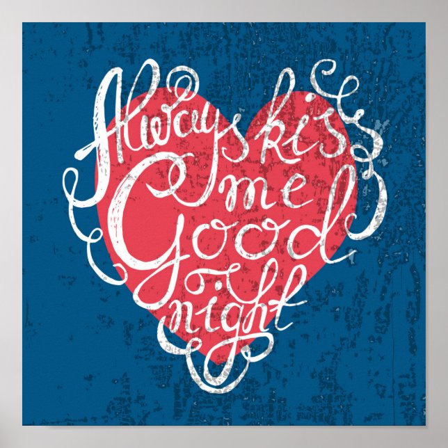 Póster Sempre me beije boa noite (Frente)