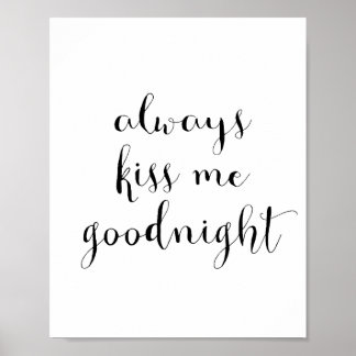 Poster Sempre me beije boa noite