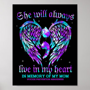 Poster Sempre No Meu Coração Minha Mãe Prevenindo Suicídi