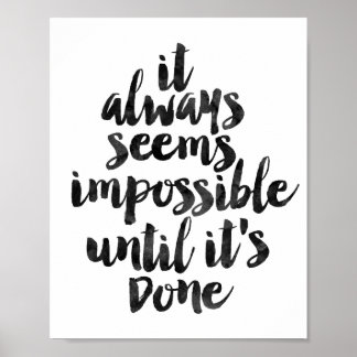 Poster Sempre parece impossível até que seja feito
