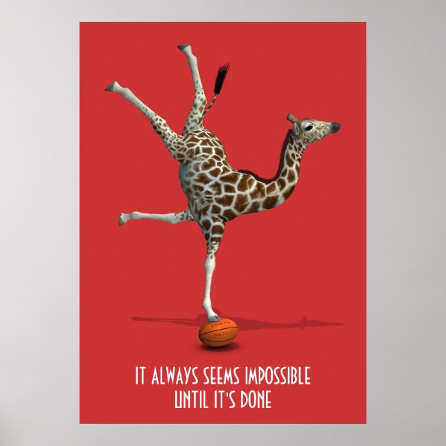 Póster Sempre parece impossível até que seja feito slogan (Frente)