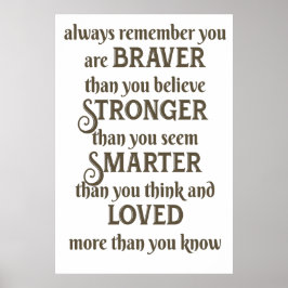 Poster sempre se lembre que você é mais corajoso do que v