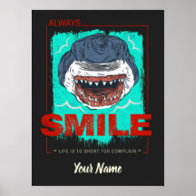 Sempre sorria tubarão engraçado só para uma garota