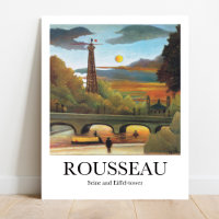 Sena e Torre Eiffel por Henri Rousseau