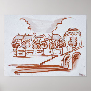 Póster Sena para Samaritaine  Paris, França