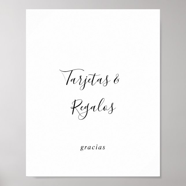 Póster Sencillo de Tarjetas y Regalos (Frente)