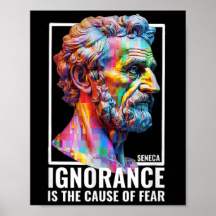 Poster Seneca Cita Professor de Filosofia Stoic Life Men 