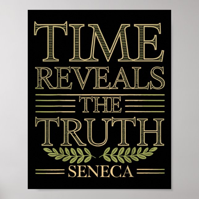 Poster Sêneca Cotação Revela Verdade Sabedoria Estática P (Frente)