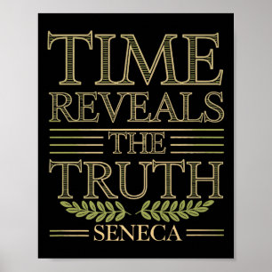 Poster Sêneca Cotação Revela Verdade Sabedoria Estática P