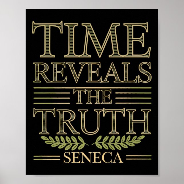 Poster Sêneca Cotação Revela Verdade Sabedoria Estática P (Frente)