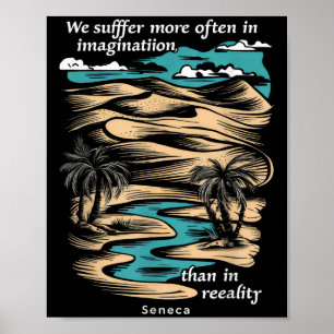 Poster Seneca Stoic Philosoper Stoicism Cotação Legal Mot
