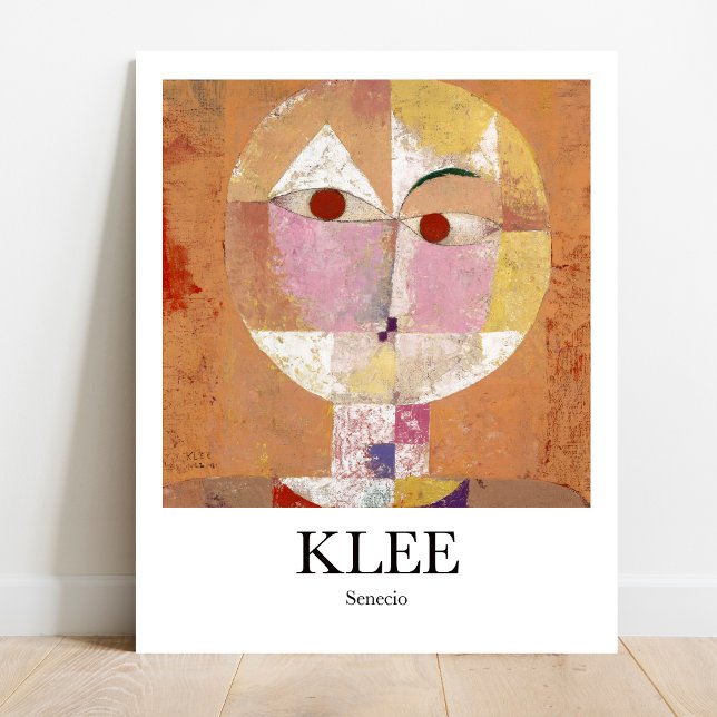Poster Senecio por Paul Klee (Klee's whimsical Senecio!  Own this iconic abstract art poster)