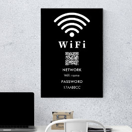 Poster Senha do Código QR Wifi | Digitalizar para conecta