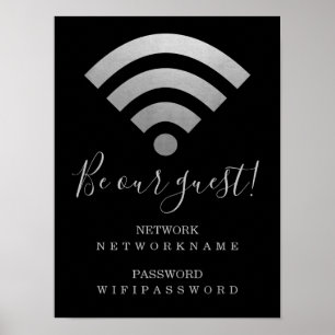 Poster Senha e rede de Wifi personalizadas