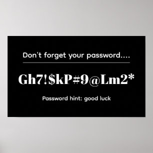 Poster Senha Engraçada