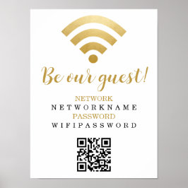Poster Senha Wi-Fi e Rede Personalizados