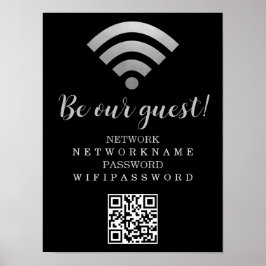Poster Senha Wi-Fi e Rede Personalizados