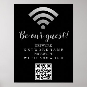 Poster Senha Wi-Fi e Rede Personalizados