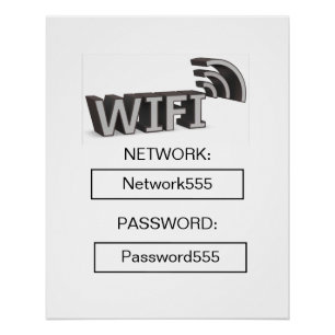 Póster Senha Wifi Empresarial Moderna