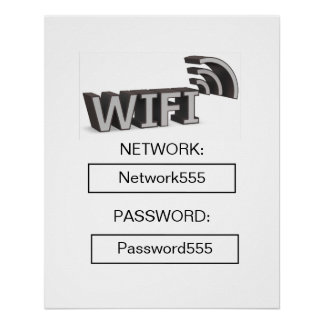 Póster Senha Wifi Empresarial Moderna