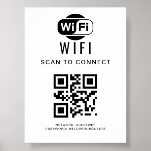 Poster Senha Wifi   Verificação de código QR para conexão