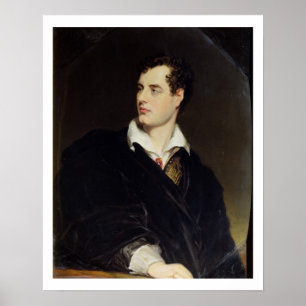 Póster Senhor Byron após um retrato pintado por Thomas