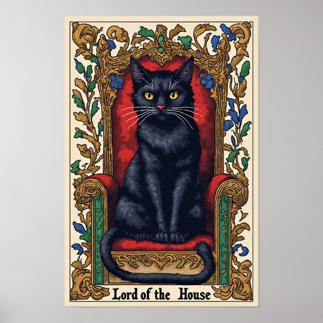 Poster Senhor da Casa - Gato preto (Frente)