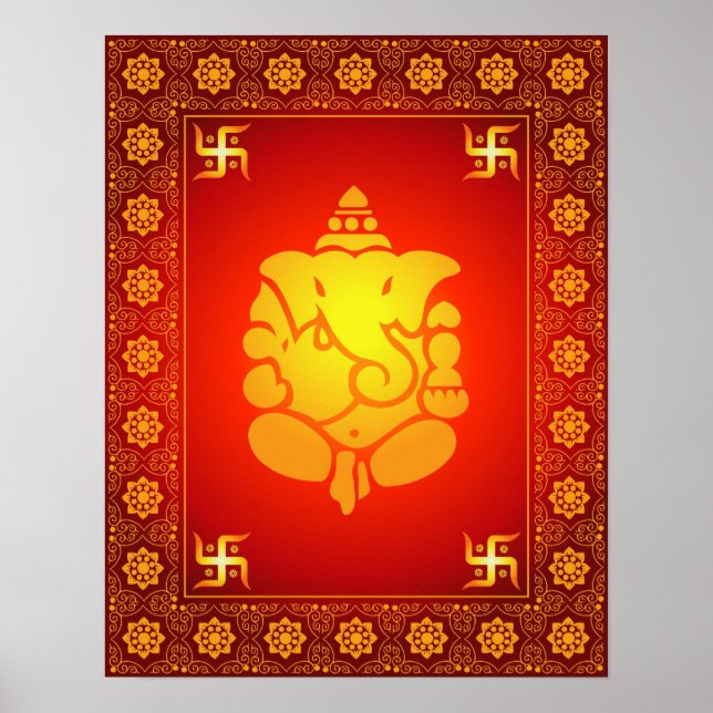 Póster Senhor Decorativo Ganesha (Frente)