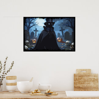 Poster Senhor do Corvo - Design Gótico de Halloween