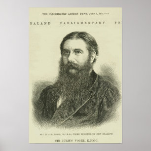 Póster Senhor Julius Vogel, KCMG
