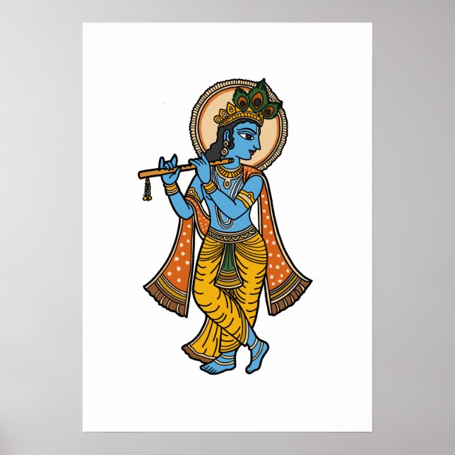 Poster Senhor Krishna (Frente)