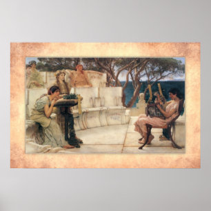 Poster Senhor Lawrence Alma-Tadema - Sappho e Alcaeus