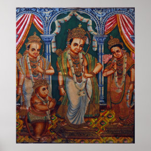 Poster Senhor Rama, Sita, lakshmanna, Hunuman.DSC_7577