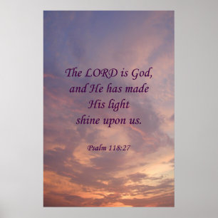 Póster Senhor Ser Deus do 118:27 do salmo