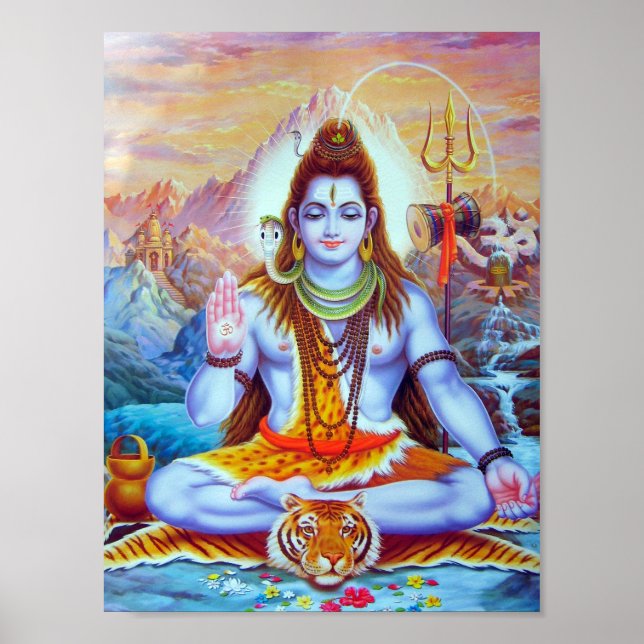 Poster Senhor Shiva Religião Hindu (Frente)