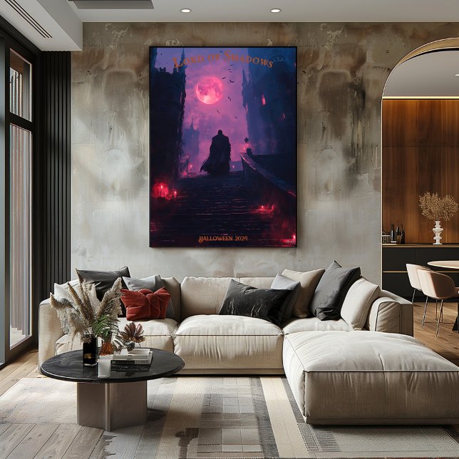 Poster Senhor Vampiro Halloween com Castelo da Grande Esc (Criador carregado)