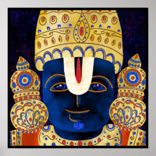 Poster Senhor Vishnu Tirupati Perumal - Pintura de Deus H