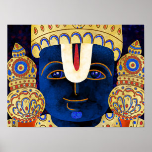 Poster Senhor Vishnu Tirupati Perumal - Pintura de Deus H