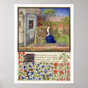Póster Senhora 2617 Emilia em seu jardim, placa 22, 'do