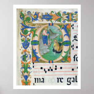 Poster Senhora 515 f.1r o esboço miraculoso dos peixes,