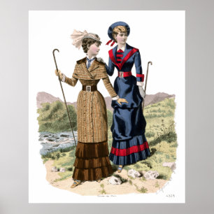 Poster Senhora Caminhante do Victorian - Trekking