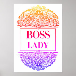 Póster Senhora Chefe - Empoderamento Elegante