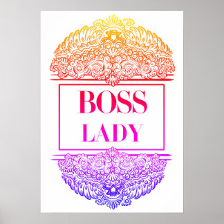 Póster Senhora Chefe - Empoderamento Elegante